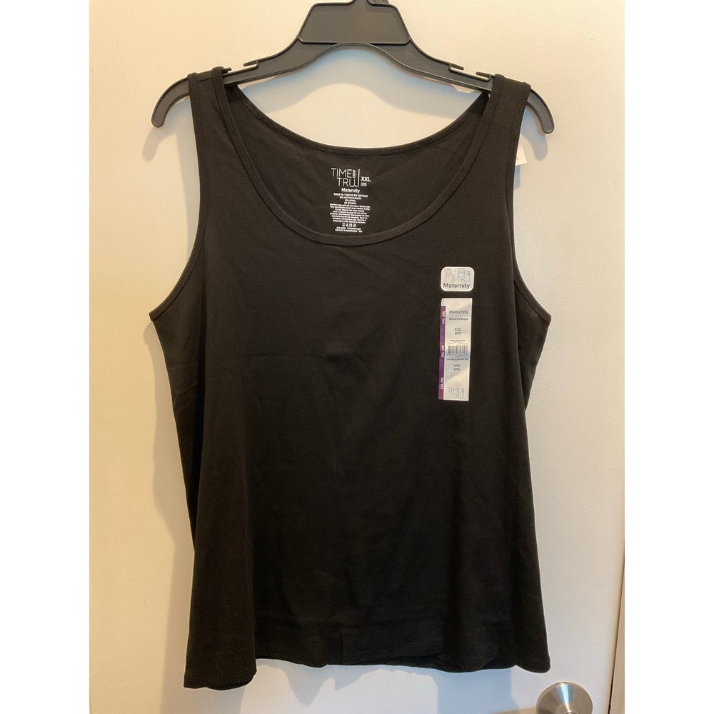 Time and Tru Women's Maternity Non Shirred Tank Top, Size XXL